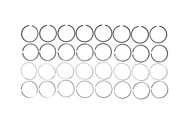 Mahle Clevite 42160-STD Complete Piston Ring Set (Standard)