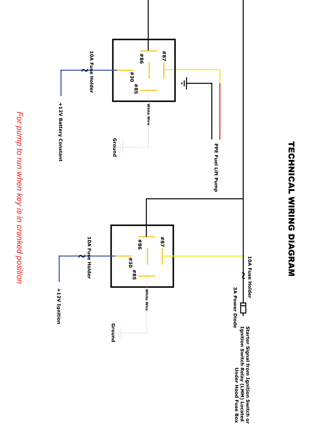 PPE Diesel Fuel Lift Pump technical wiring diagram