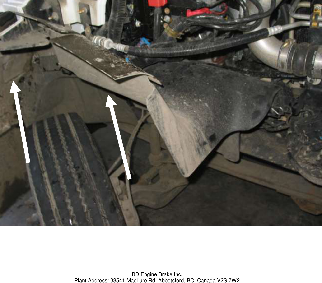 ECM location behind the passenger-side fender shield