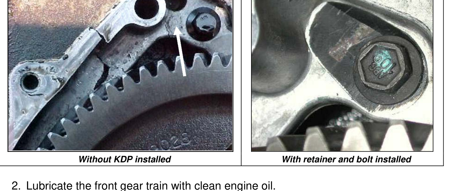 BD Killer Dowel Pin (KDP) Repair Kit Installation &ndash; Dodge Cummins 5.9L &ndash; dowel pin location without KDP installed versus with retainer and bolt installed