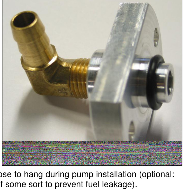 Pump bypass adapter with brass 90-degree NPT-to-barb elbow fitting and lubricated O-ring