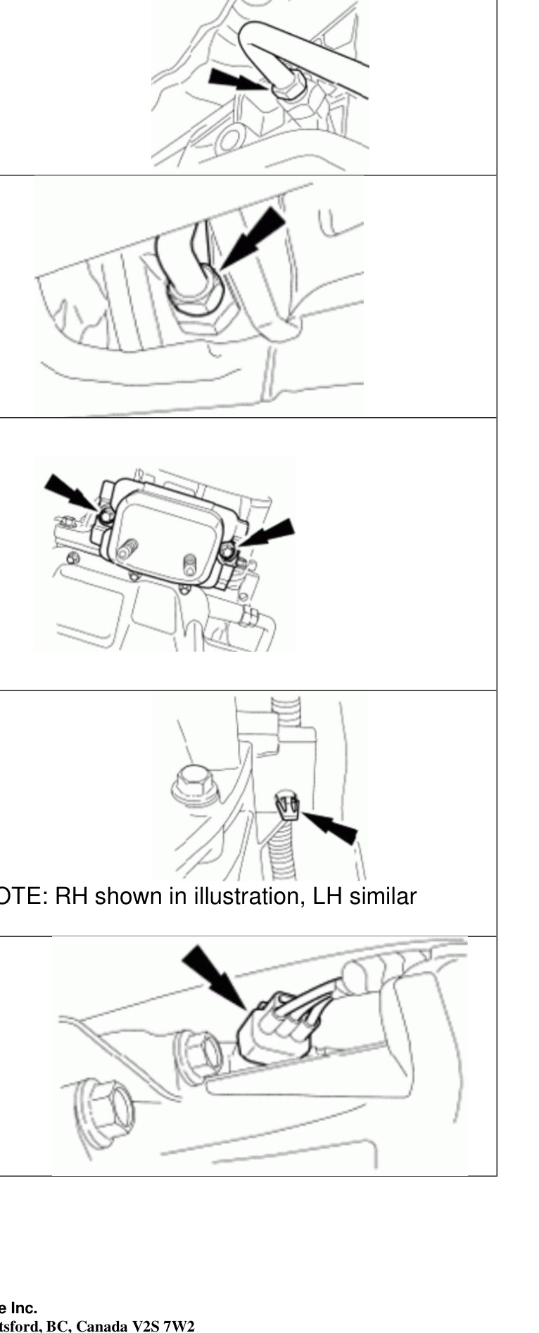 Front and rear cooler tubes, insulator/retainer bolts, side wire harness, and OSS sensor