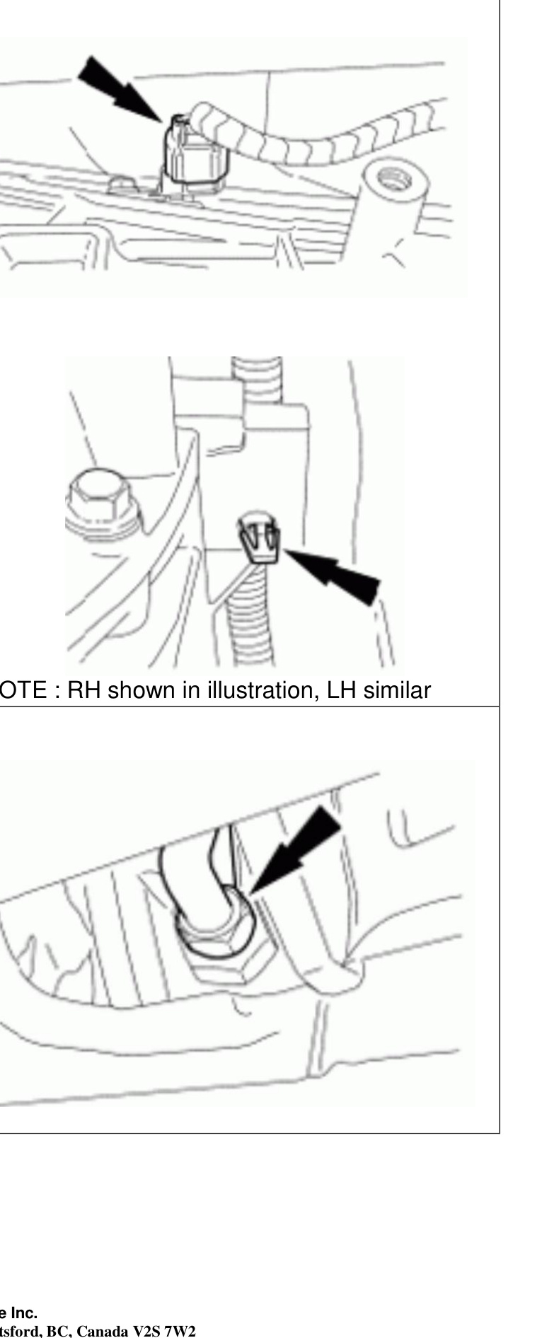 Turbine shaft speed sensor, side wire harness connector, and rear cooler tube case fitting