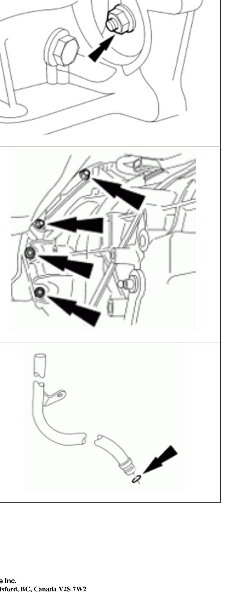 Torque converter-to-flexplate nuts, transmission-to-engine bolts, and filler tube O-ring