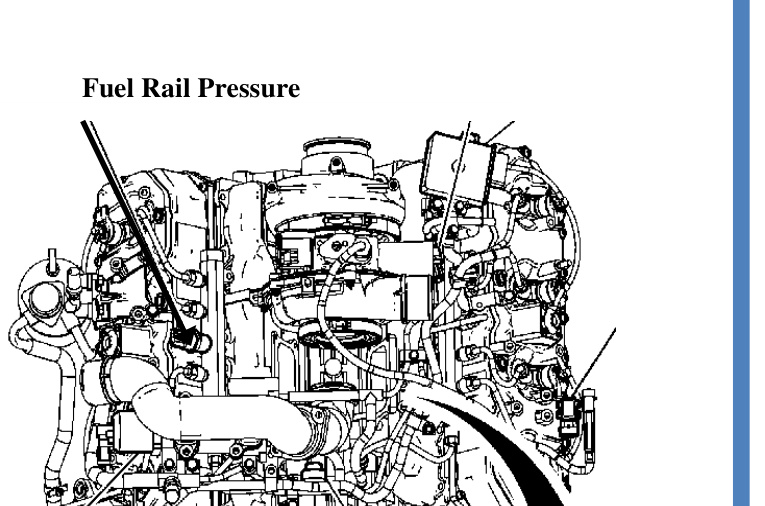LLY Duramax fuel rail pressure sensor location diagram