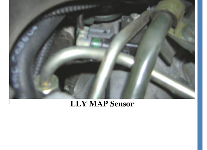 LLY Duramax MAP sensor located behind the AC compressor
