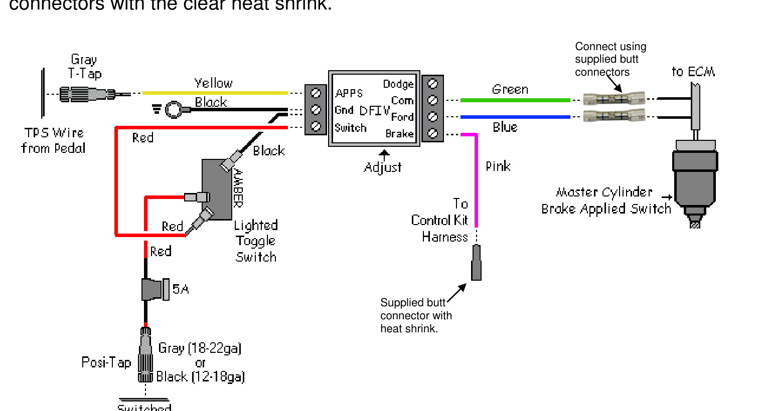 DFIV control module wiring diagram for the Ford 7.3L exhaust brake