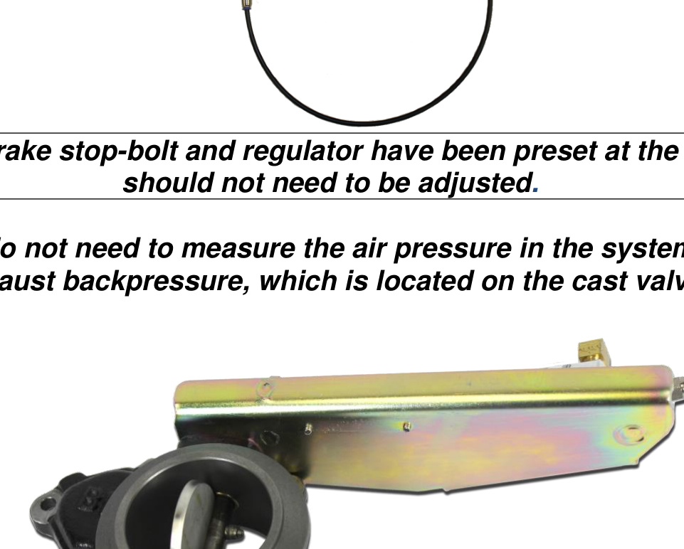 Cast exhaust brake valve showing the backpressure test port