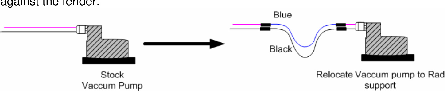 Wiring splice diagram for relocating the stock vacuum pump