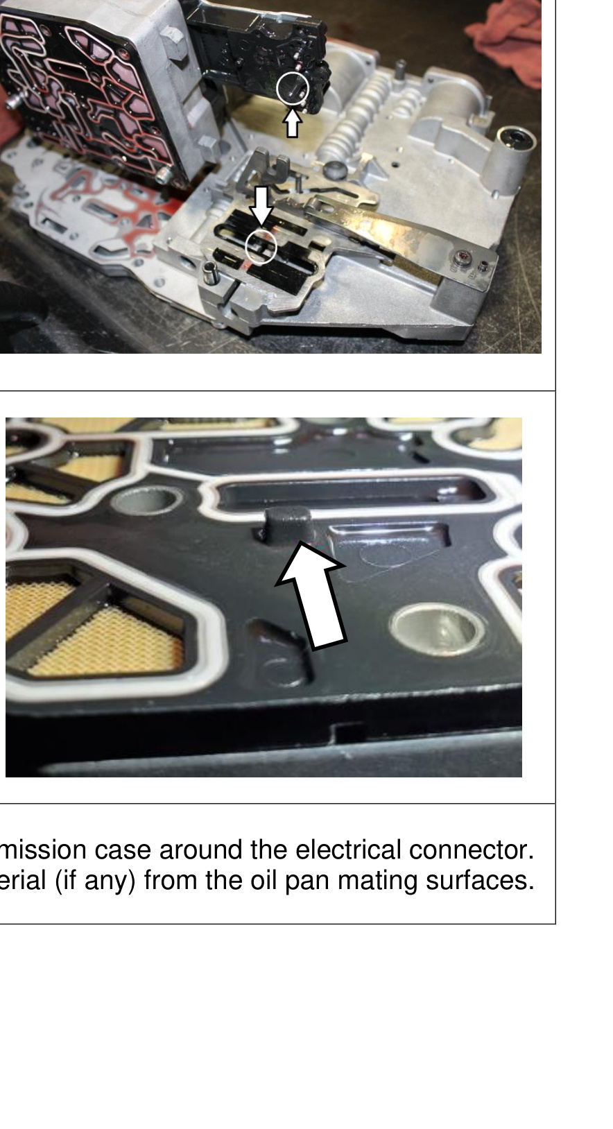BD 68RFE Valve Body Installation Manual – Ram 6.7L Cummins – solenoid pack alignment pin and gasket nub to remove
