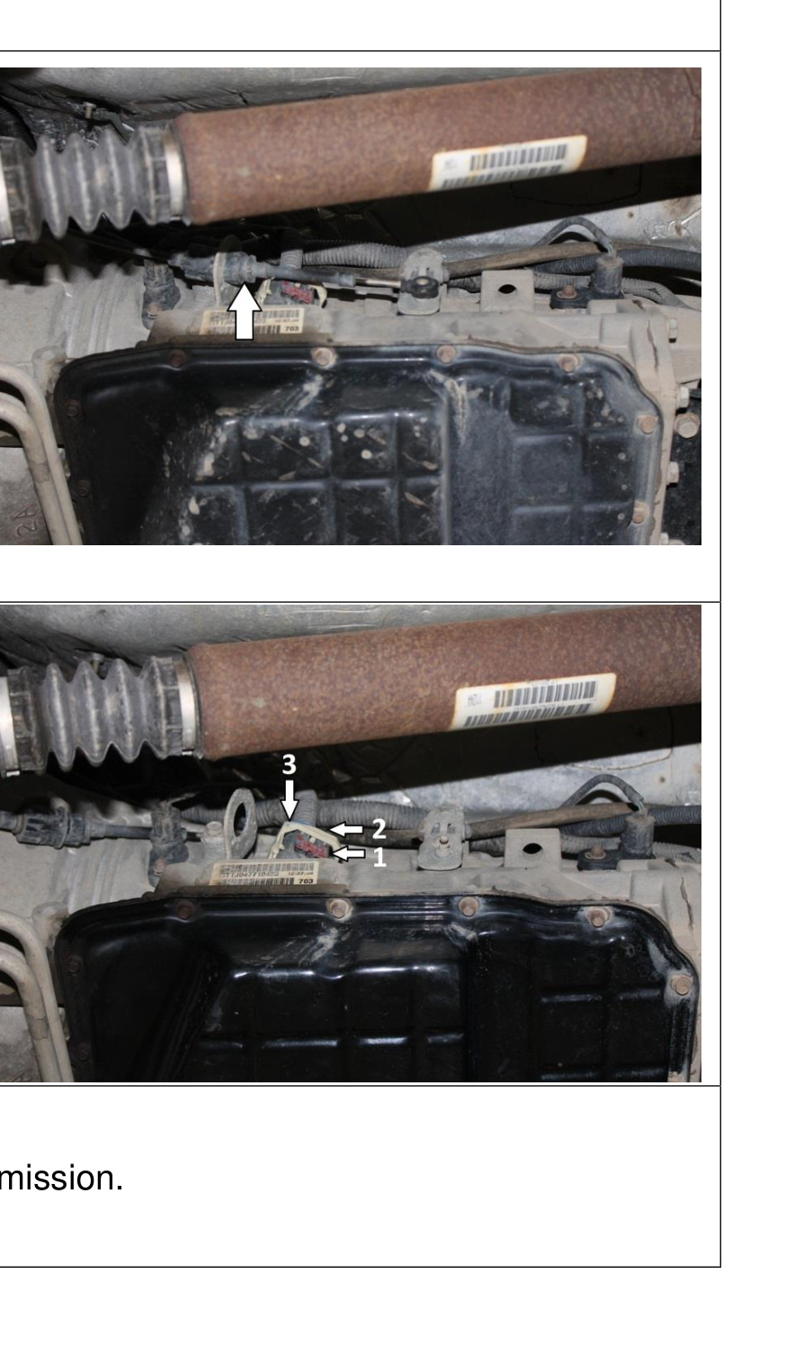 BD 68RFE Valve Body Installation Manual – Ram 6.7L Cummins – shifter cable and main electrical connector location