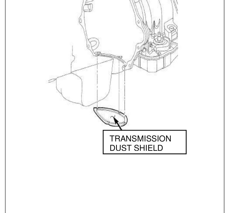 BD 68RFE Transmission Installation – transmission dust shield location