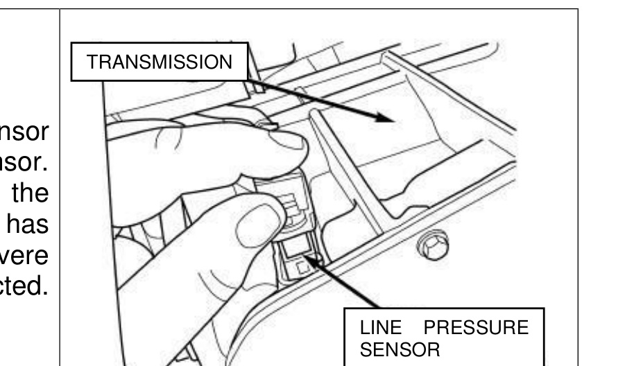 BD 68RFE Transmission Installation – transmission line pressure sensor location