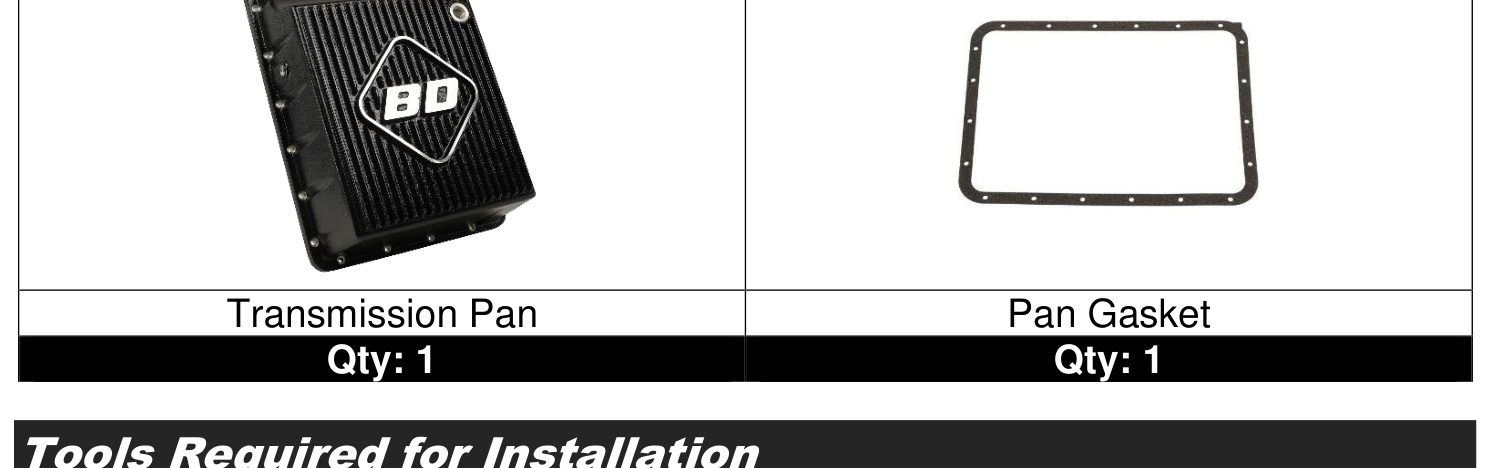 BD HD transmission pan and pan gasket included in the kit