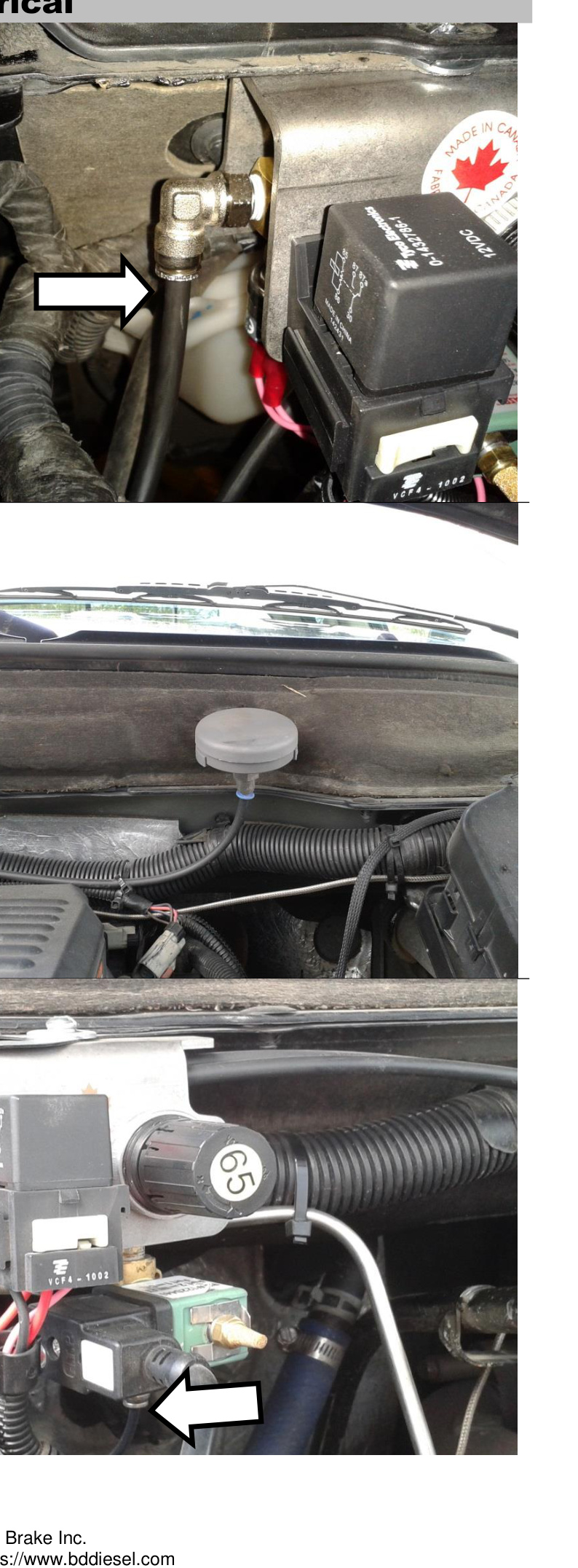 Air line, suction line, ground and power connections at the regulator assembly