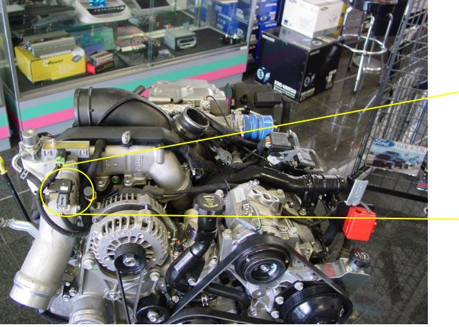 Turbo sensor location on a 2006-2007 Duramax engine
