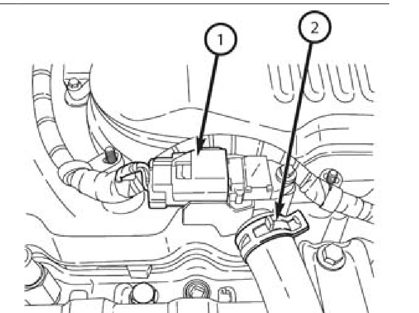 Crankcase pressure sensor 2 wire harness connector (1)