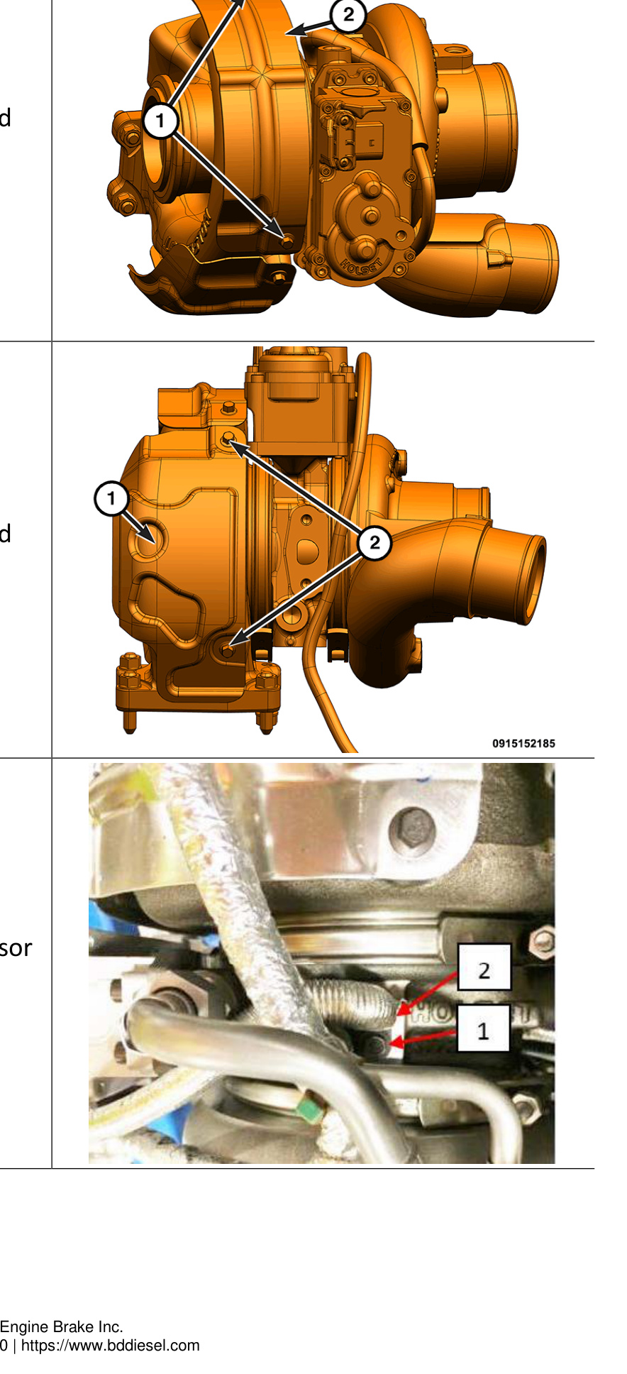 Upper and lower heat shields and turbocharger speed sensor removal