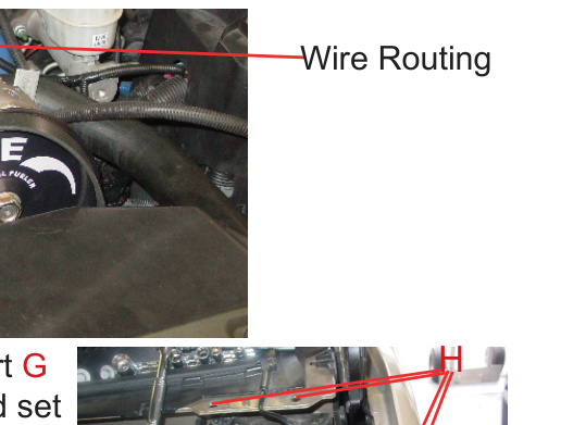 Control module wire routing from the CP3 pump
