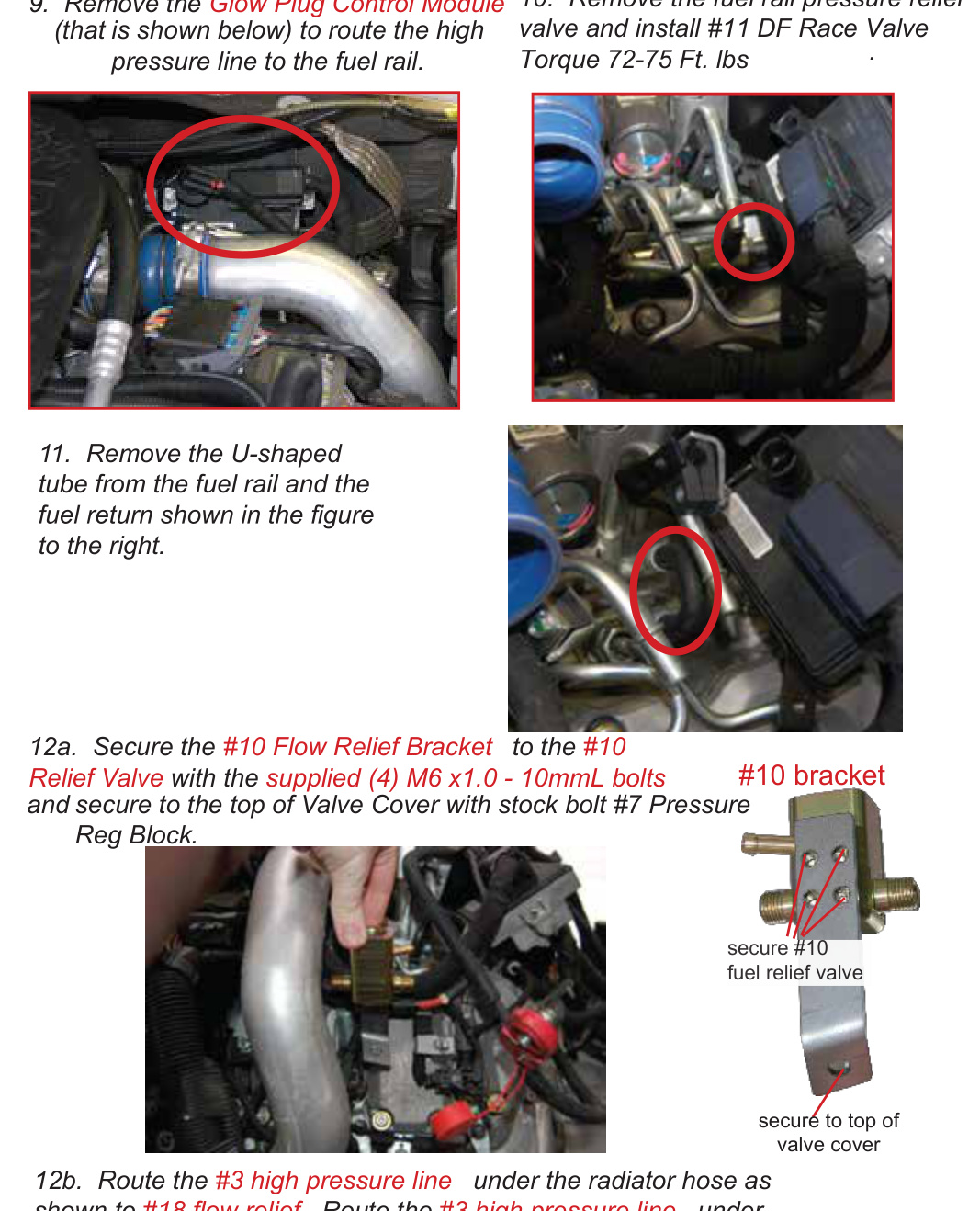 PPE Dual Fueler CP3 Pump Kit Installation &ndash; LBZ/LML Duramax &ndash; glow plug module removal, DF Race Valve install and flow relief bracket mounting
